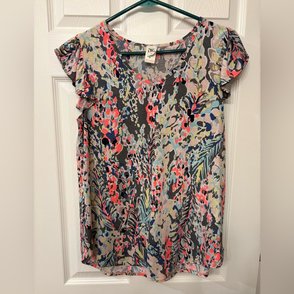 Sew In Love Multicolor Ruffle Sleeve Blouse